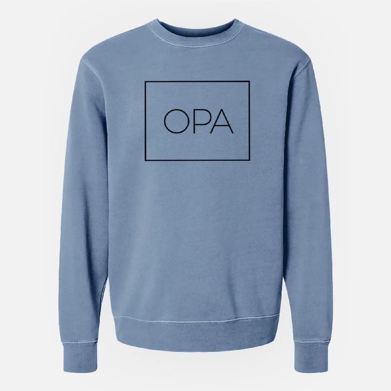 opa Boxed - Unisex Pigment Dyed Crew Sweatshirt Basic Hoodie Sweatshirt Look