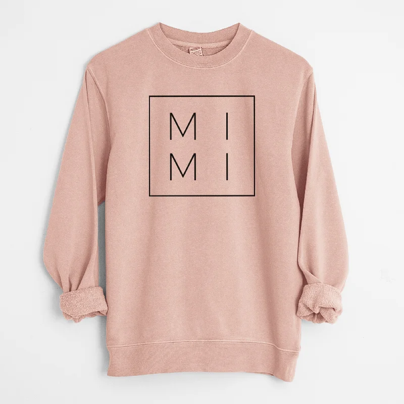 Mimi Boxed - Unisex Pigment Dyed Crew Sweatshirt Trendy Hoodie Sweatshirt