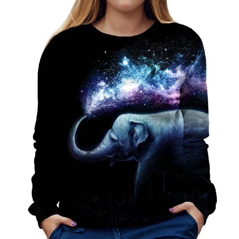 Elephant Splash Womens Sweatshirt Hoodie Sweatshirt Trend