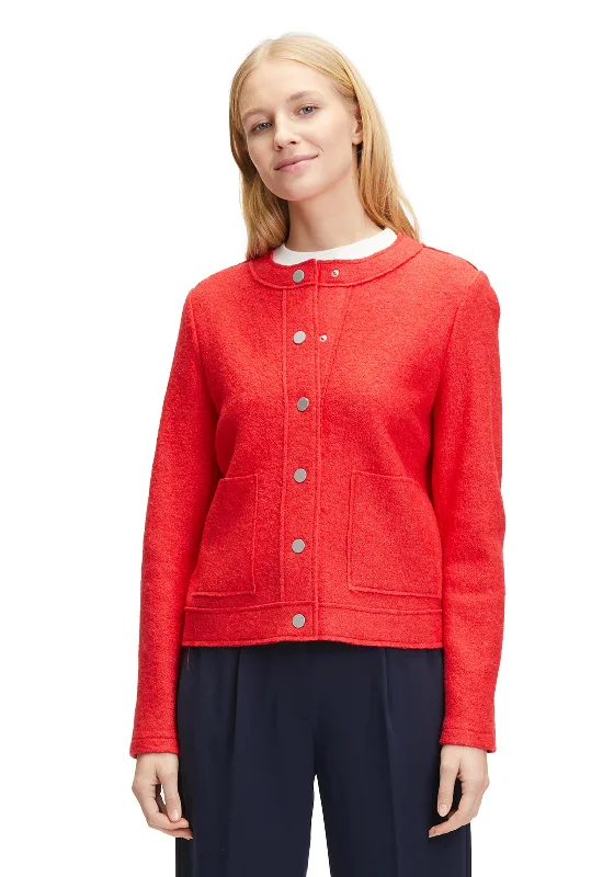 Betty Barclay Wool Blend Short Jacket, Red Women's reflective jackets