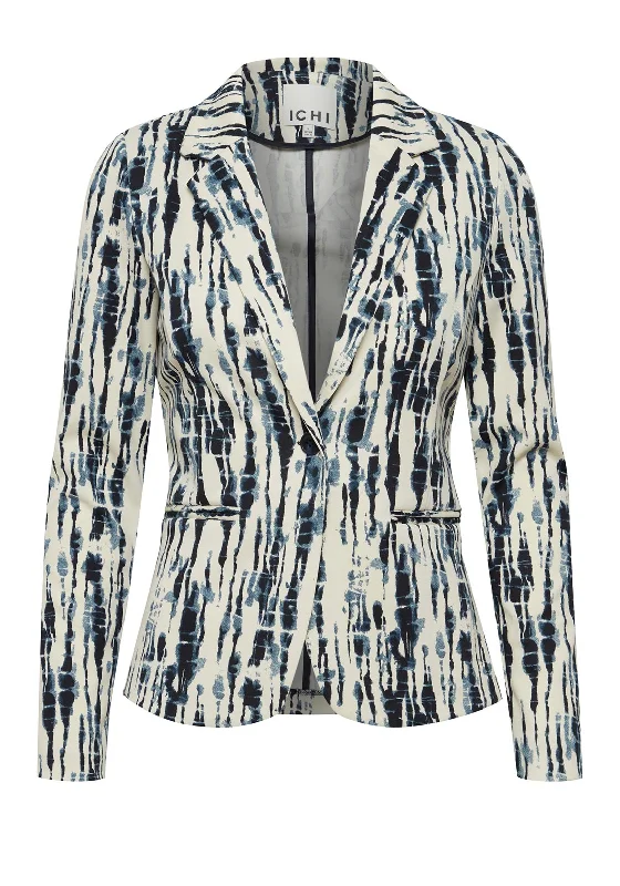 Ichi Kate Ink Dye Print Blazer Jacket, Total Eclipse Women's wedding guest jackets