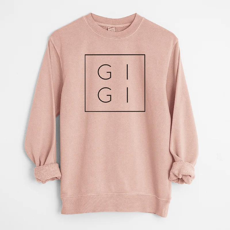 Gigi Boxed - Unisex Pigment Dyed Crew Sweatshirt Hooded Sweatshirt for Women