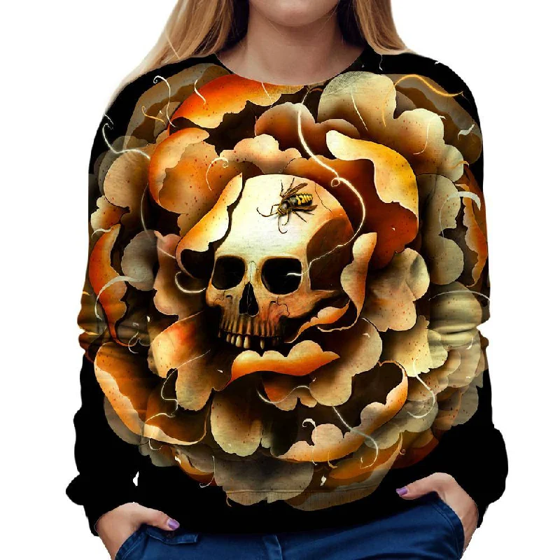 Death Bloom Womens Sweatshirt Women’s Zip-up Hoodies