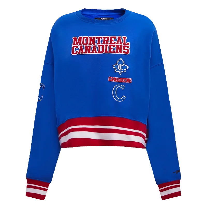 SUDADERA DE CUELLO REDONDO NHL MONTREAL CANADIENS RETRO CLASSICS PARA MUJER Trendy Sweatshirt Hoodie