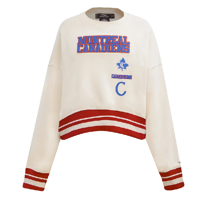 SUDADERA DE CUELLO REDONDO NHL MONTREAL CANADIENS RETRO CLASSICS PARA MUJER Fashionable Sweatshirts for Women