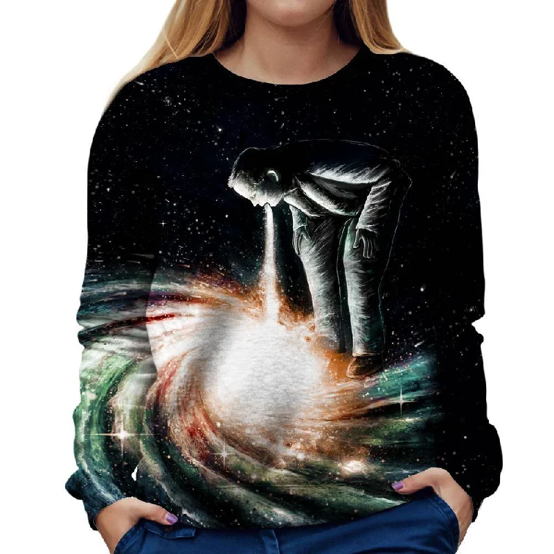 Cosmic Vomit Womens Sweatshirt Loose Fit Hoodie Sweatshirt