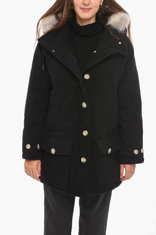 Woolrich real fur trimming TUNDRA padded parka Women's lined jackets