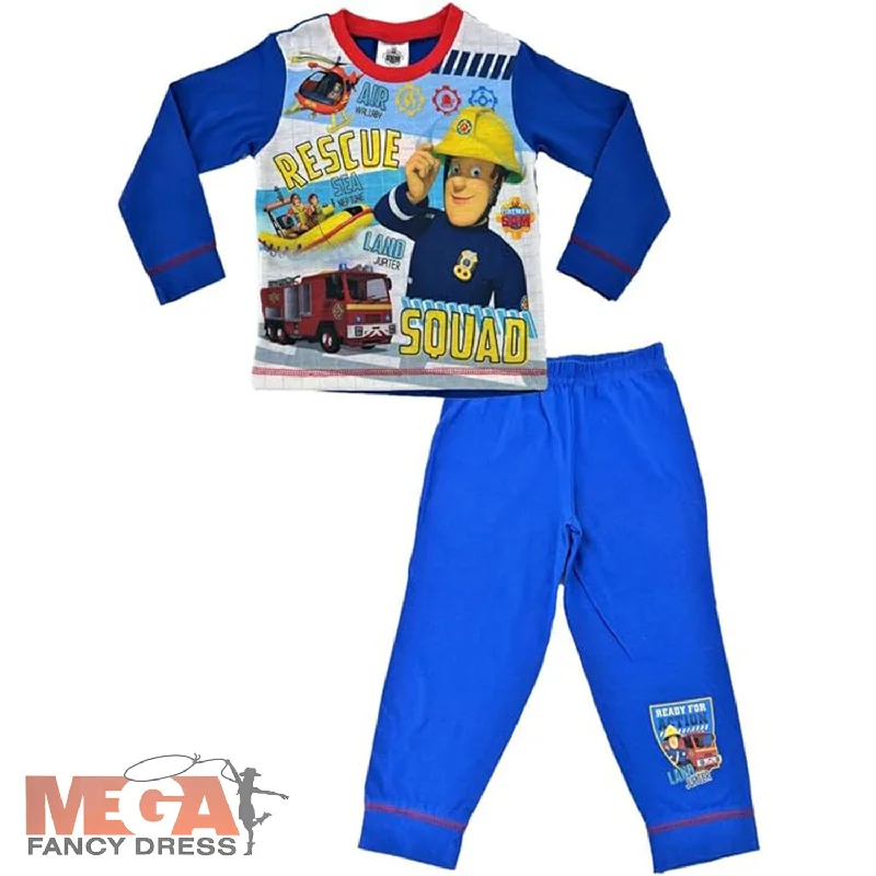 Official Boys Fireman Sam Pyjamas Summer pajama sets