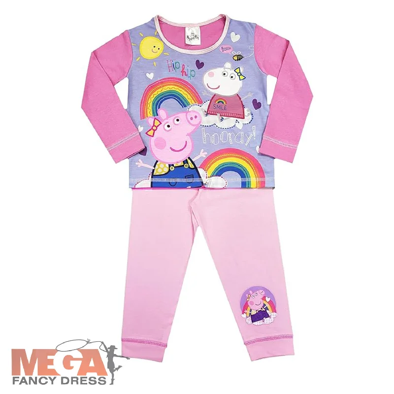 Official Girls Peppa Pig Hooray! Pyjamas Sexy pajama sets