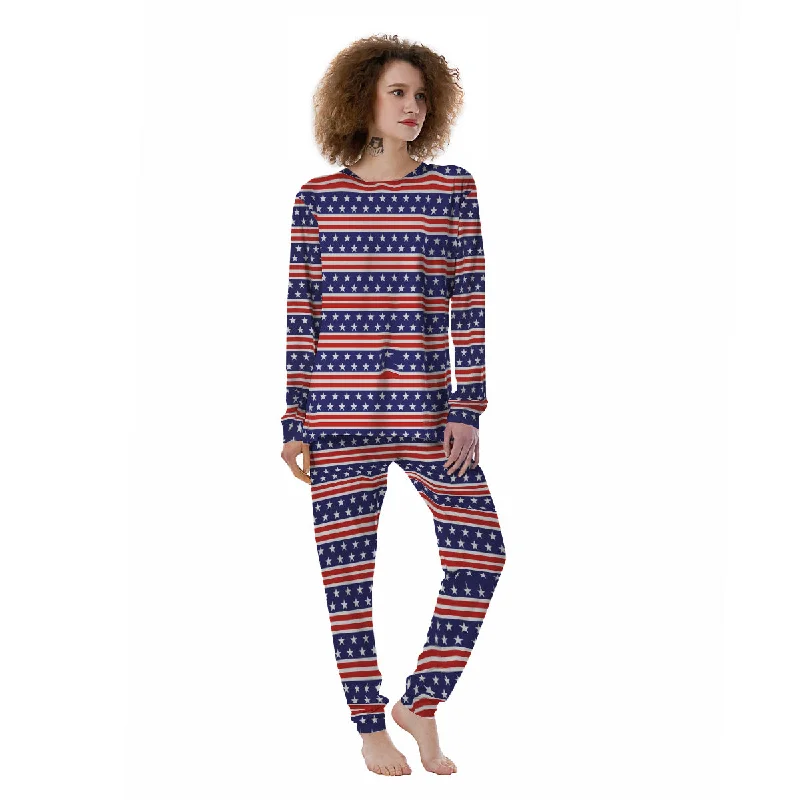 Striped USA Print Pattern Women's Pajamas Target pajama sets