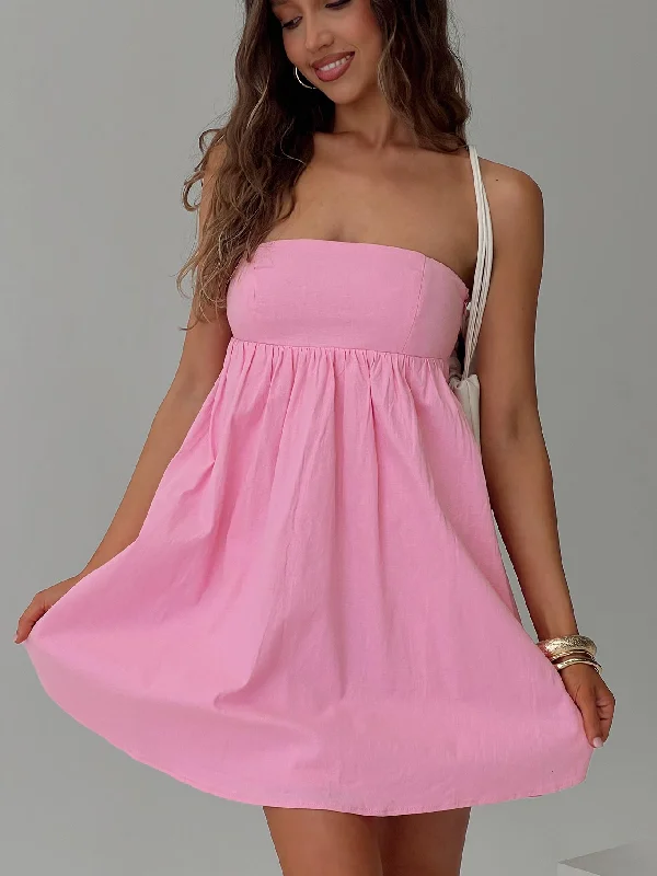 Osment Strapless Mini Dress Pink Minimalist mini dresses