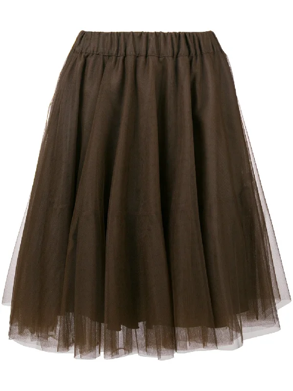 pleated tulle skirt Summer unclassified skirts