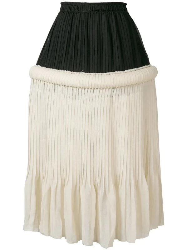 drop-waist knife-pleat skirt Unique unclassified skirts