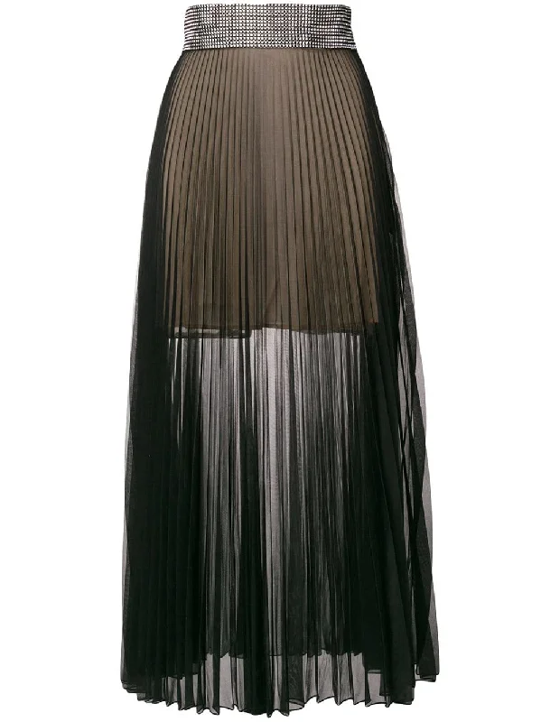 crystal mesh pleated skirt Luxury unclassified skirts