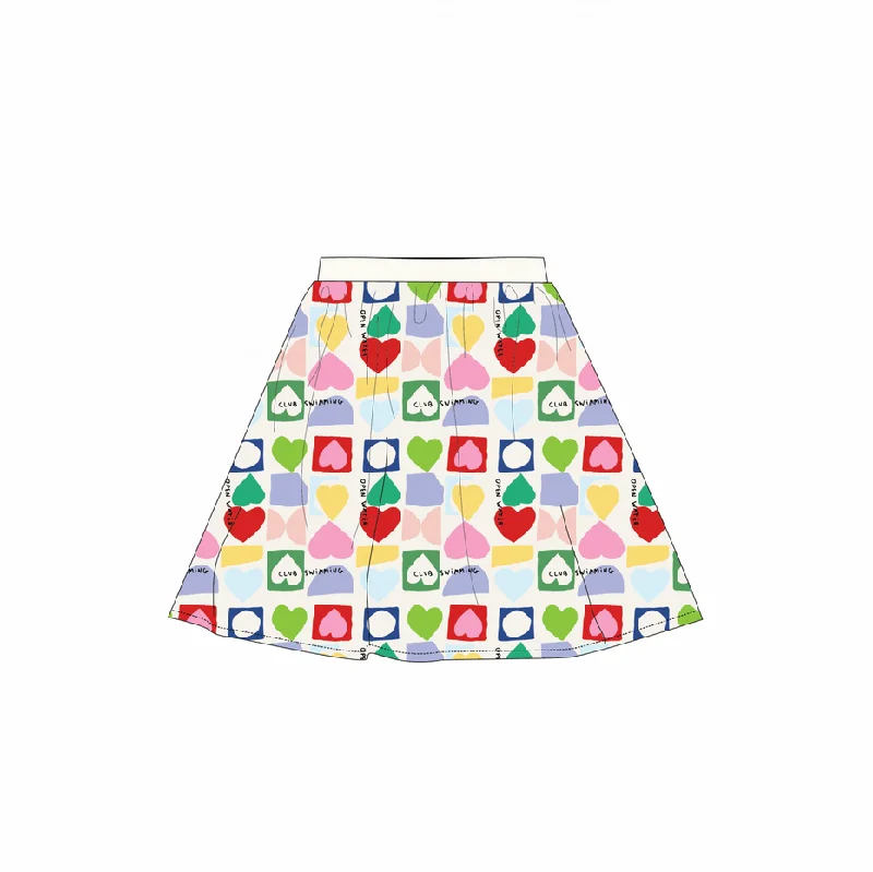 BEAU LOVES HEART CIRCLE SKIRT Button-front unclassified skirts
