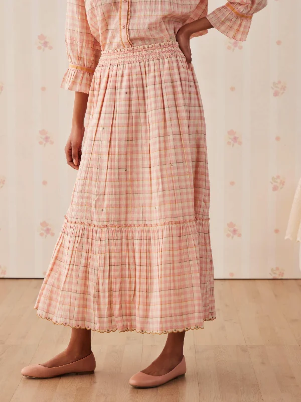 Blush Gingham Skirt Y2K unclassified skirts
