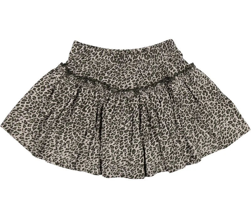MARMAR GREEN MOSS LEOPARD SYLVIA SKIRT Tulle unclassified skirts