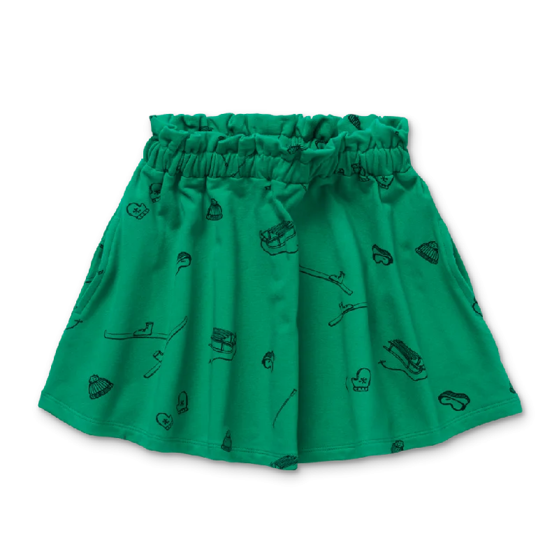 SPROET & SPROUT GREEN SKI PRINT SKIRT Mesh unclassified skirts