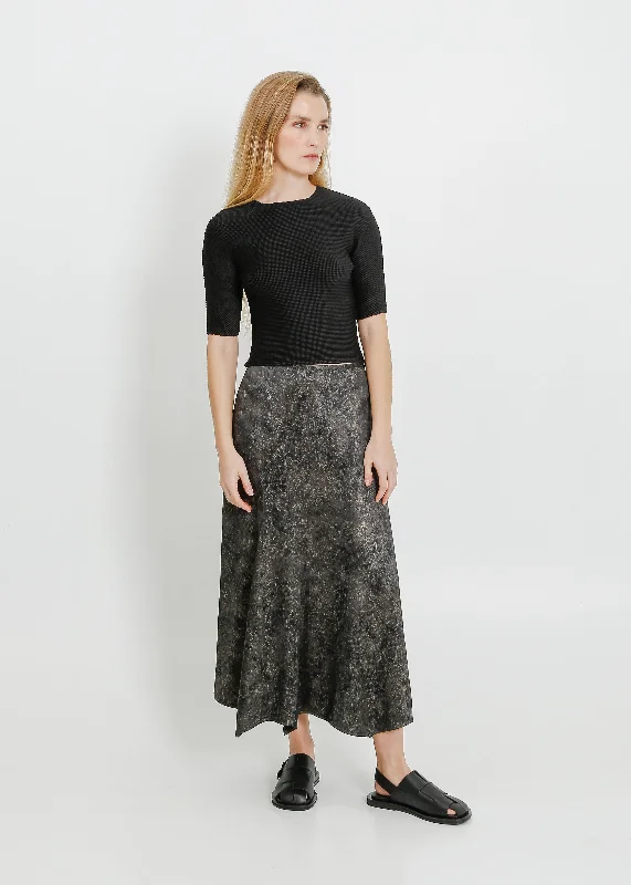 VALENCIA SKIRT / BLACK-BONE Embroidered unclassified skirts