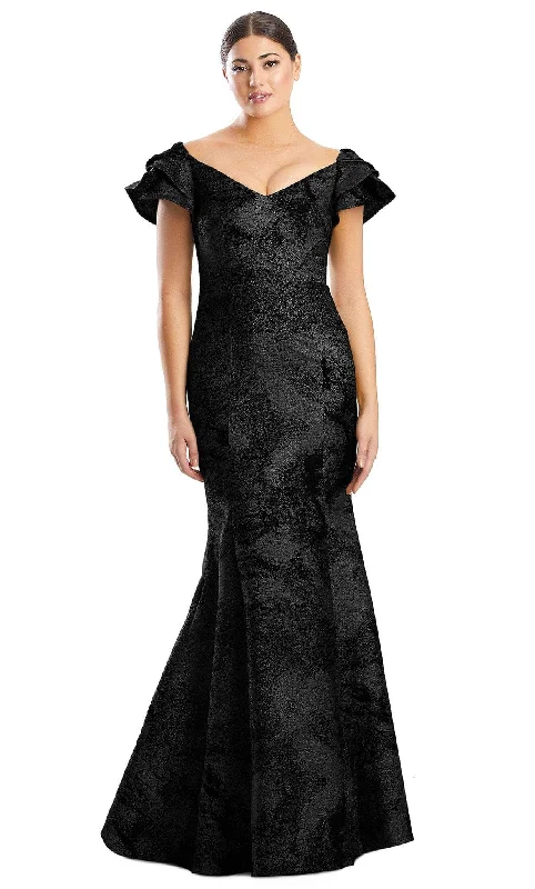 Alexander by Daymor 1775S23 - Layered Sleeve Trumpet Long Gown Trendy party dresses under $50