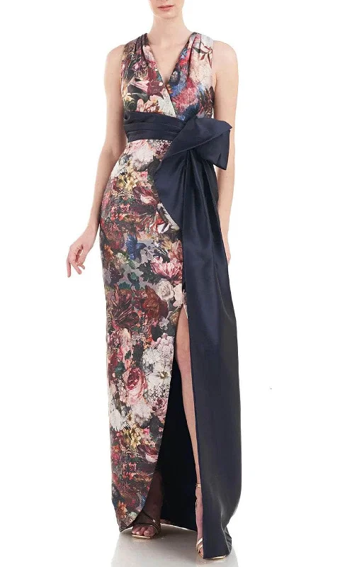 Kay Unger 5518139 - Floral Print Mikado Gown Street style party dresses