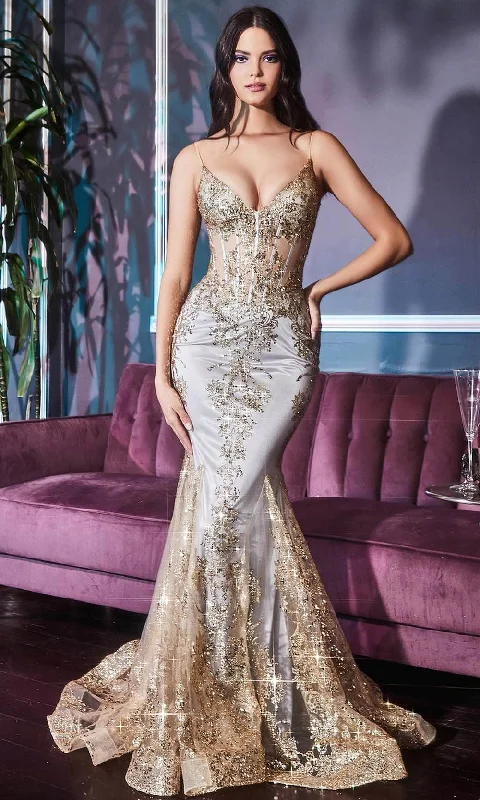 Ladivine J810 - V-Neck Mermaid Evening Gown Birthday party dresses