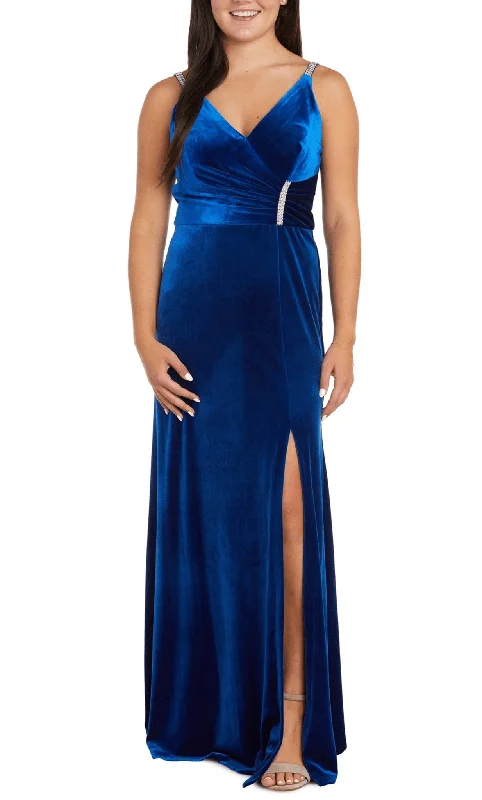 Nightway 22093 - Rhinestone Accent V-Neck Evening Gown Formal party dresses