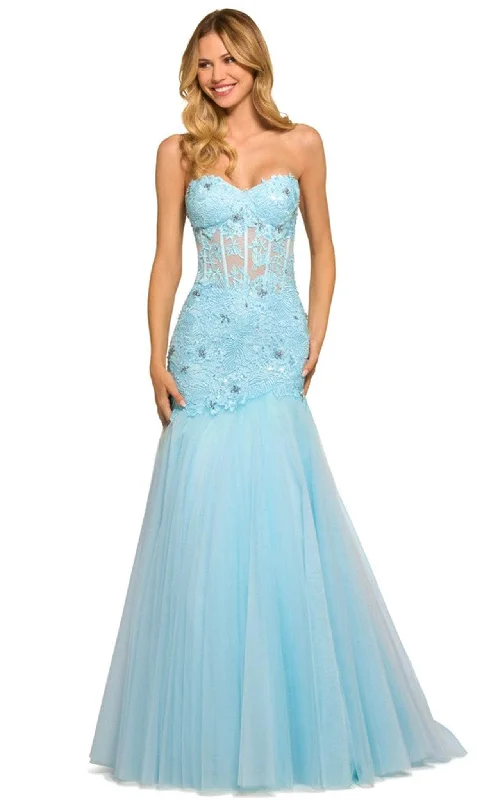 Sherri Hill 55488 - Embroidered Strapless Prom Gown Christmas party dresses