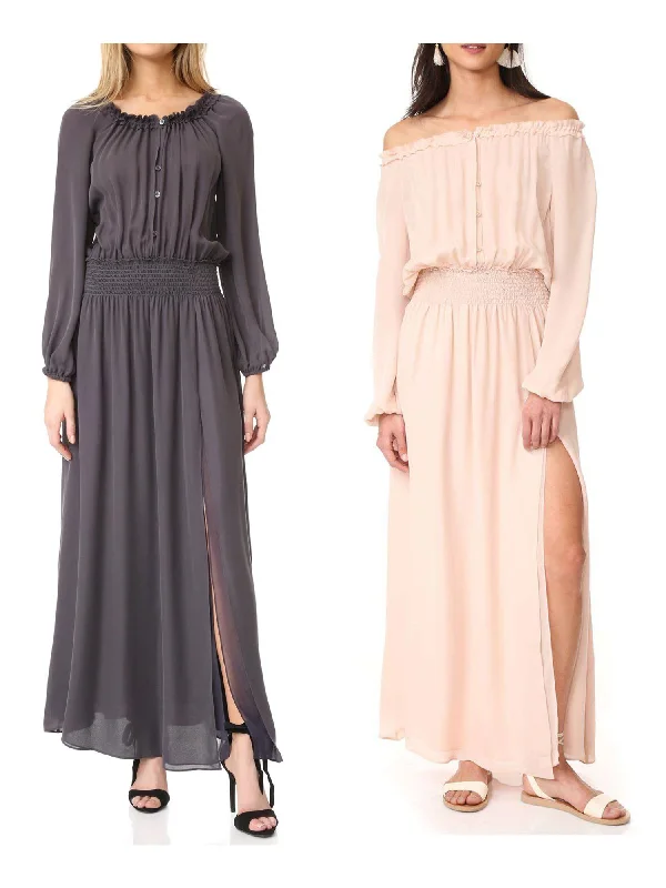 LOVESHACKFANCY Women's Silk Smocked Maxi Dress $475 NEW Chic maxi dresses