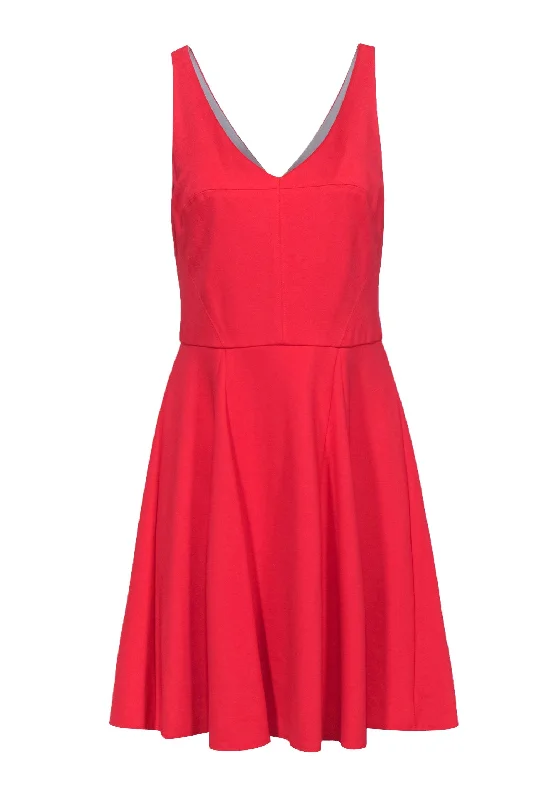 ABS by Allen Schwartz - Coral Sleeveless Fit & Flare Dress Sz L Tulle unclassified dresses