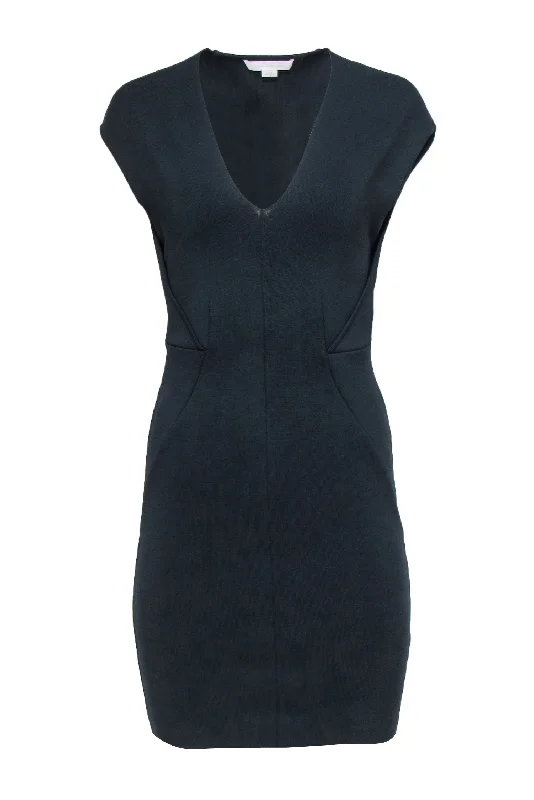 Alexander Wang - Navy Bandage V-Neck Sheath Dress Sz M Festival unclassified dresses