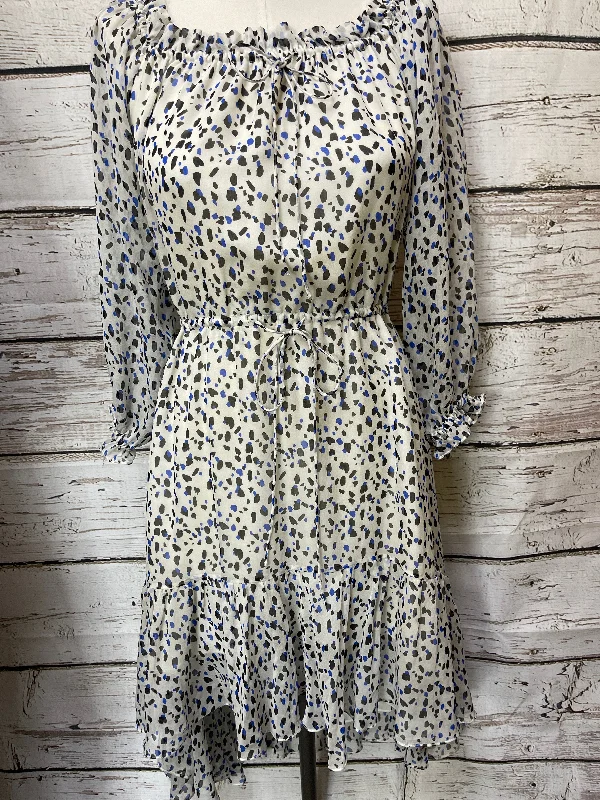 Animal Print Dress Designer Diane Von Furstenberg, Size Xs Ruffled unclassified dresses