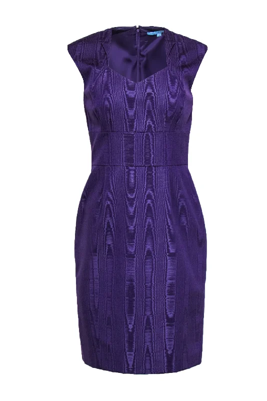 Antonio Melani - Purple Printed "Gretchen" Sleeveless Fitted Sheath Dress Sz 4 Floral unclassified dresses