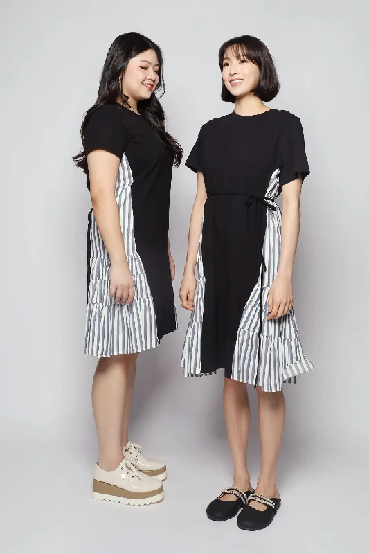 Ava Dress in Blue White Stripes Popular unclassified dresses