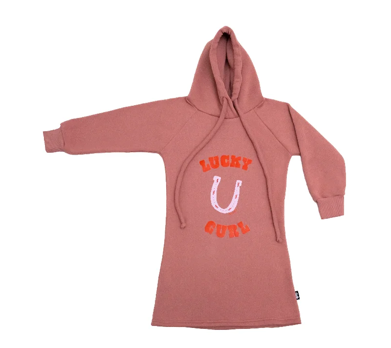 Dress Hoodie Lucky Gurl Pink Metallic unclassified dresses