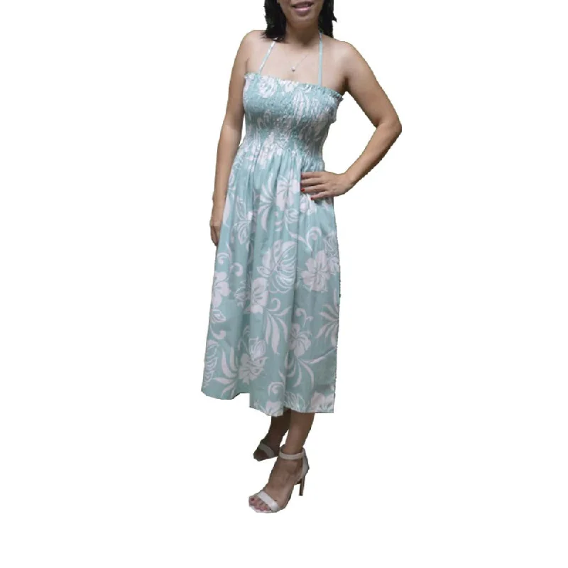 Classic Hibiscus Tube Top Hawaiian Dress Comfortable unclassified dresses