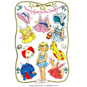 Collage Sheet - Vintage Elements 90 Smocked unclassified dresses