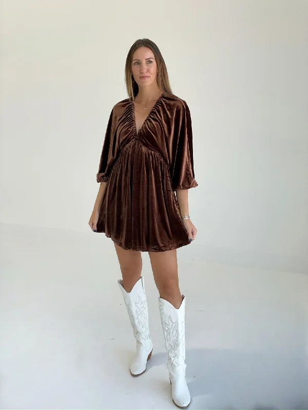 Crushing On You Dress - Brown Sequin unclassified dresses