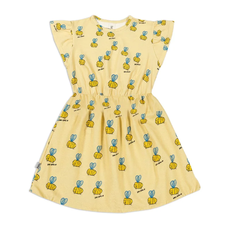 Frills Dress Yellow Bee Silk unclassified dresses