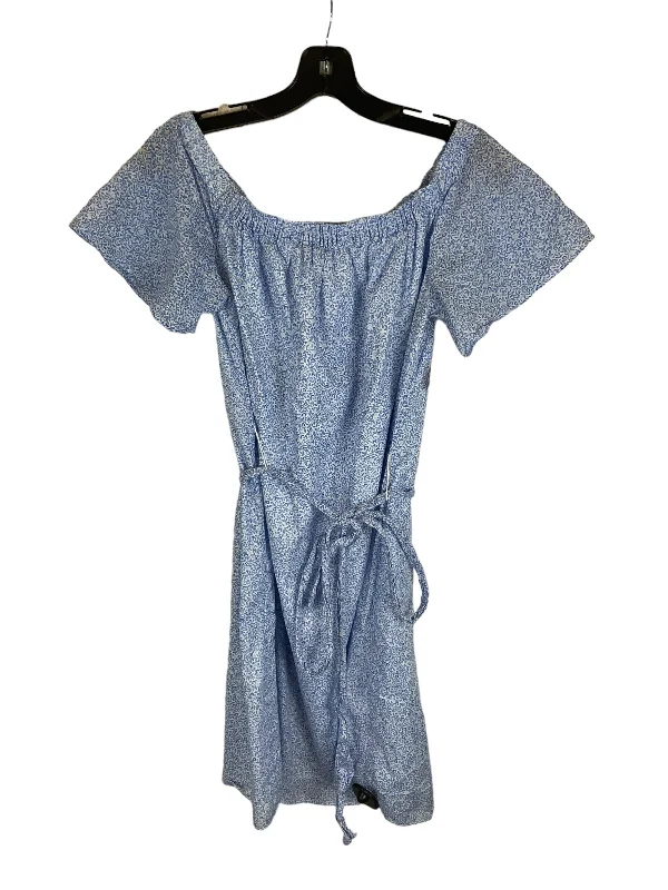 Dress Designer By Michael By Michael Kors In Blue & White, Size: M Striped unclassified dresses