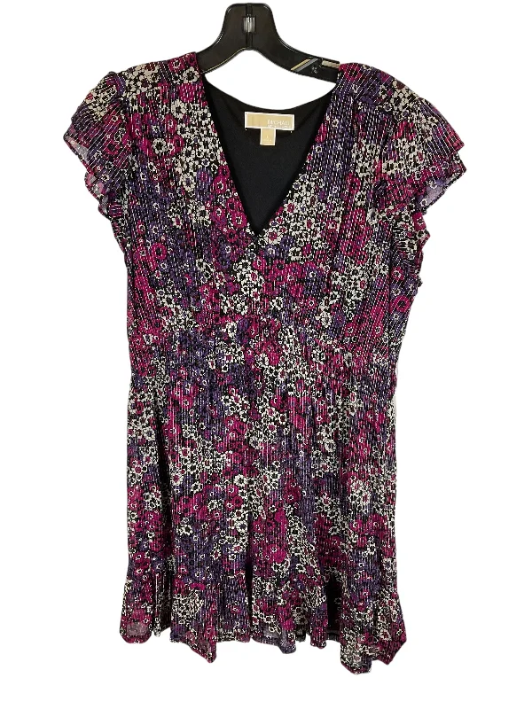 Dress Designer By Michael By Michael Kors In Pink & Purple, Size: L Knitted unclassified dresses