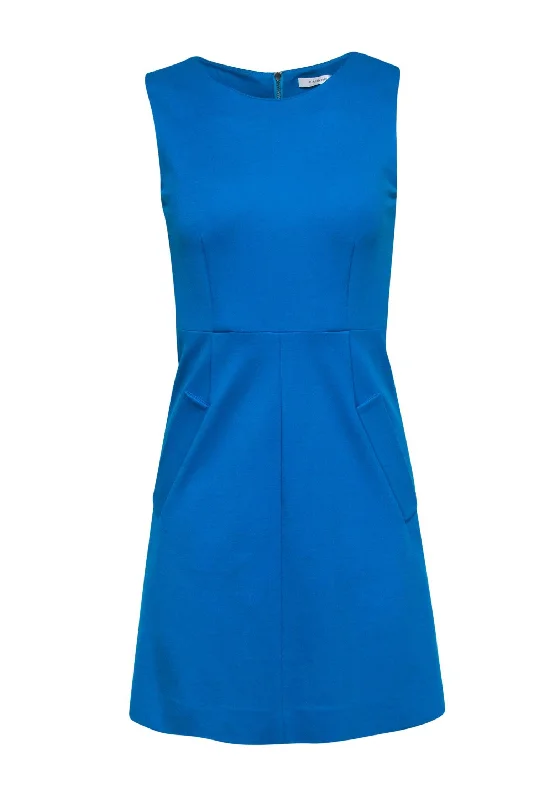 Diane von Furstenberg - Teal Sleeveless Sheath Dress w/ Pockets Sz 0 Budget-friendly unclassified dresses