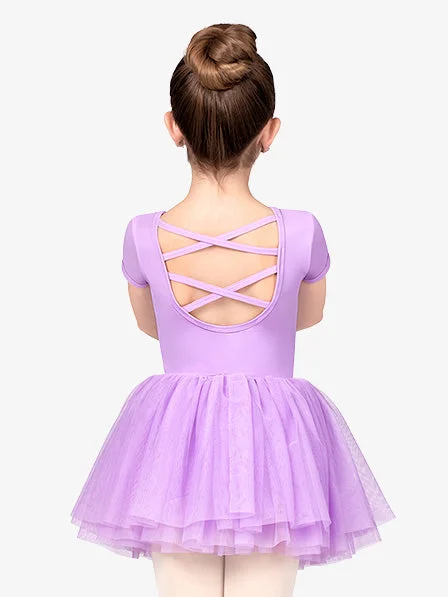 Girls Cross Back Tutu Dress Mesh unclassified dresses