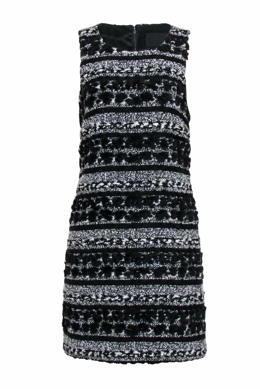 J.Crew Collection - Black & White Sleeveless Textured Tweed Dress Sz 10 Elegant unclassified dresses