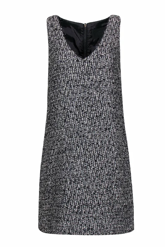 J.Crew Collection - Black & White Tweed Sleeveless V-Neck Dress Sz 6 Unique unclassified dresses