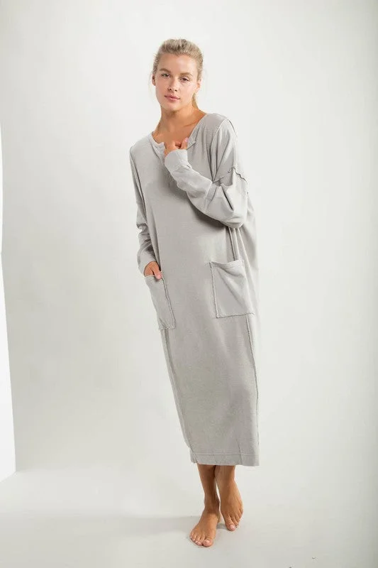 Jane Casual Lounge Dress in Mist Soft fabric unclassified dresses