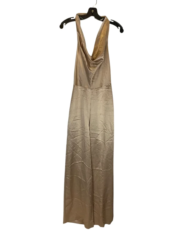 Jumpsuit By Mng In Gold, Size: Xs Striped unclassified dresses