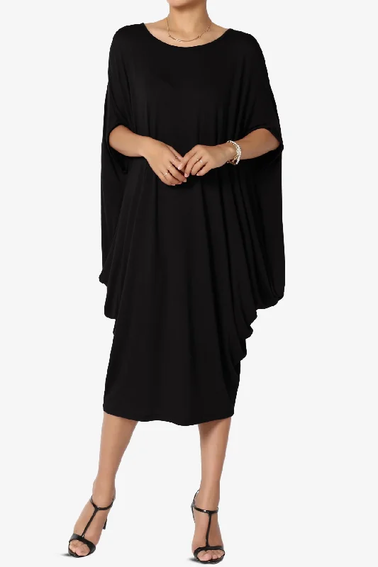 Kandi Loose Batwing Draped Dress Engagement unclassified dresses