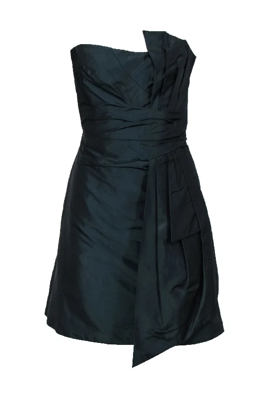 Karen Millen - Green Strapless w/ Pleats Sz XS Wrap unclassified dresses