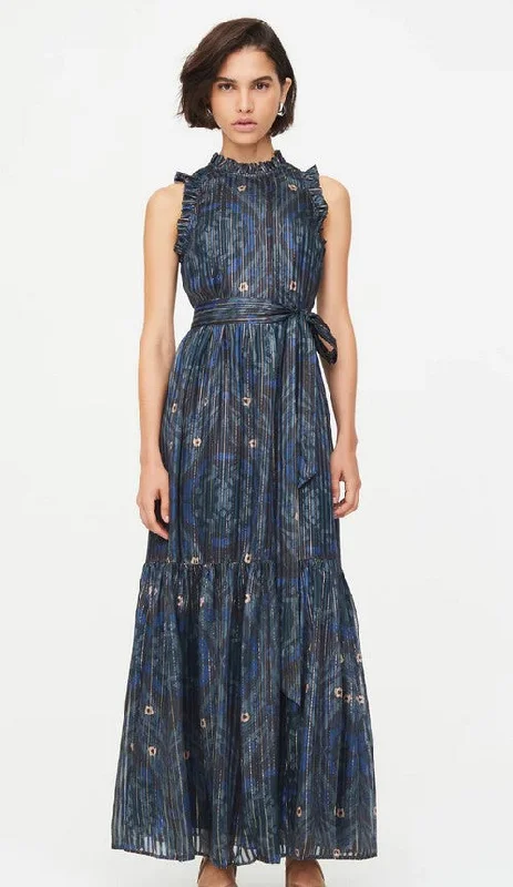 Marie Oliver Alice Dress - Midnight Trellis Silk unclassified dresses